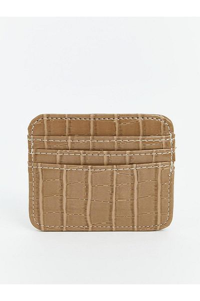 LC Waikiki LCW ACCESSORIES Leather Looking Crocodile Patterned Women's Card Holder