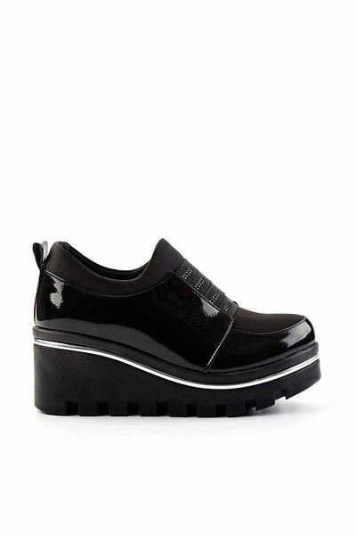 Bambi Black Women's Wedge Heeled Shoes K01220051508