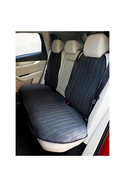 Bod Tesla Model Y Auto Seat Protector Case with Arm Feather Pocket Ion Series Black 2020-2024
