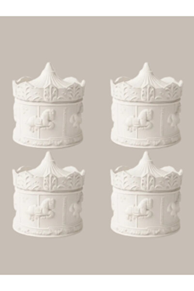 Genel Markalar 4 Adet Atlı Karınca Temalı Boyanabilir Alçı Kutu OBJEHOUSE MAR...