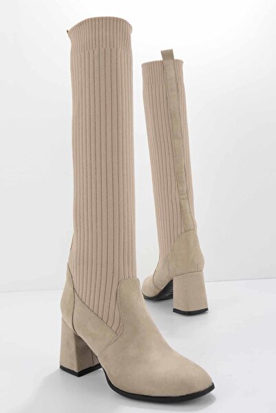 Bambi Бежеві жіночі чоботи K03718160302