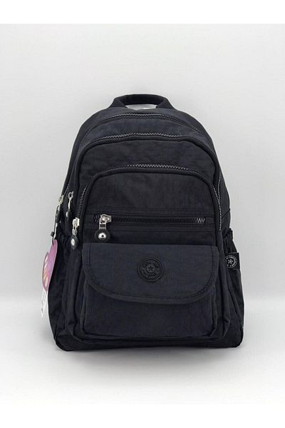 MEGA Klinkir Fabric Black Backpack (NOT A SCHOOL BAG)