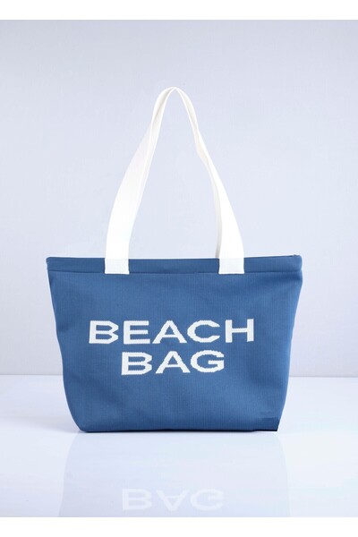 Sebir Moda Пляжна сумка з написом Трикотажна пляжна сумка