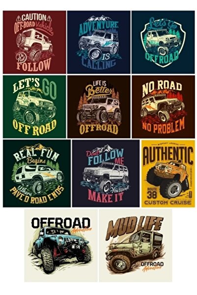 Reysa Tasarım مجموعة ملصقات Off Road 4x4 مكونة من 11 قطعة للهاتف والكمبيوتر ا...