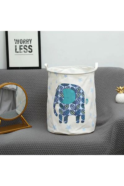 miraza Foldable basket for storing clothes or toys, 80L, 50 x 40 cm, Elephant model