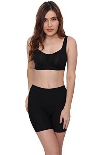 Glamroot Women's Seamless Ice Silk Slip Shorts/Cycling Shorts/Under Skirt Shorts (Pack Of 2) Size 2XL