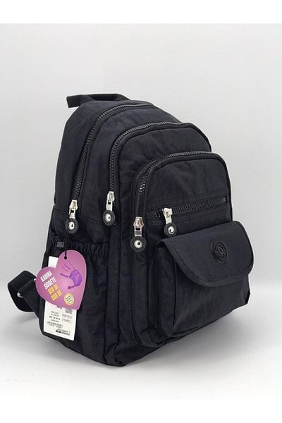 MEGA Klinkir Fabric Black Backpack (NOT A SCHOOL BAG)
