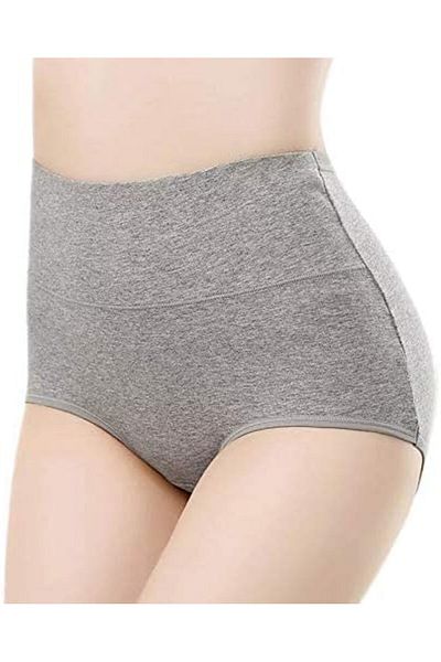 Glamroot Women's Cotton High Waist Full Coverage Tummy Control Panty, Size (M-XXL)
