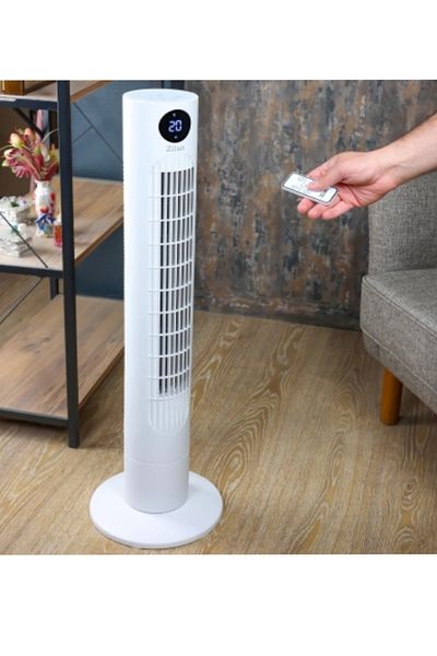 Zilan Ventilator Turn Zilan - 60W, 3 Viteze, 3 Moduri, Touch, Telecomanda, Oscilatie 60° - ZLN1023
