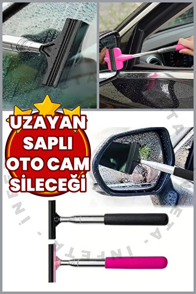 İnfeta 1 Adet 98 cm Uzayan Sap Araba Cam Sileceği Çekçek Teleskopik Saplı