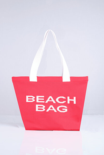 Sebir Moda Beach Bag Written Knitwear Beach Bag