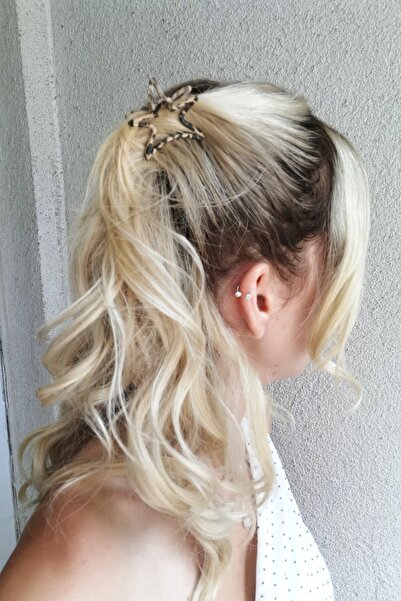 CAŞ DEKORASYON Brown Leopard Patterned Star Figured Latch Buckle (Medium Size)