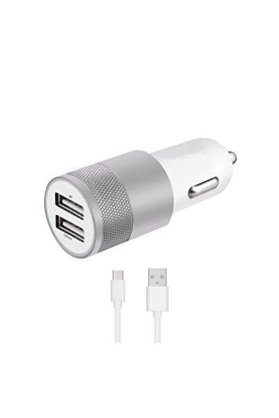 KOİ TECH Araç Içi Çakmaklık 2xusb Girişli Şarj 2.4a 10watt 1.2m Micro Kablolu...