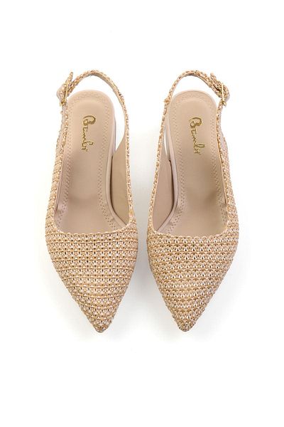 Bambi Beige Women's Classic Heeled Shoes K01823123318