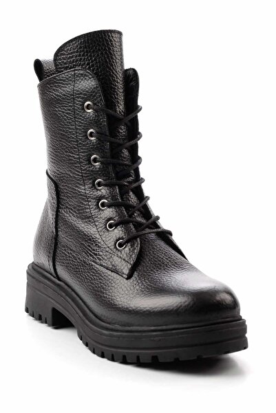 Bambi Černé dámské boty a botičky z pravé kůže K02208020703