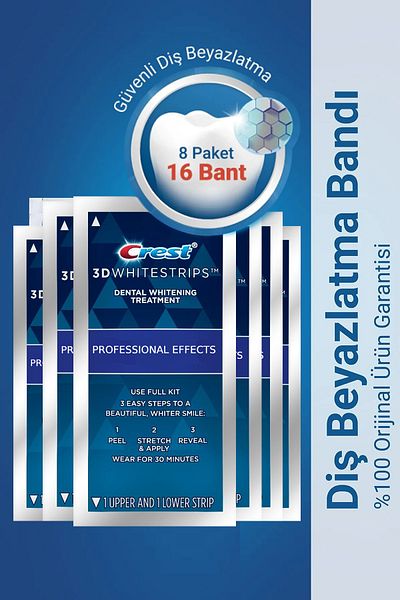 CREST 3D Whitestrips Professional Effects (8 Pack / 16 Bands)