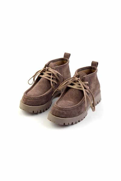 Bambi Γυναικείες μπότες & μποτάκια Mink Nubuck Γνήσιο δέρμα K02028122601