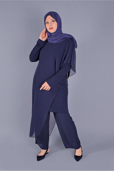 Alvina Stone Detailed Glitter Tunic - Flounce 40859