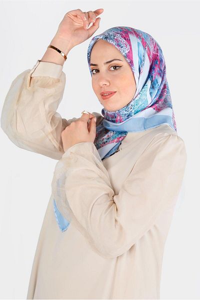 Alvina 8136 Model Digital Organic Scarf