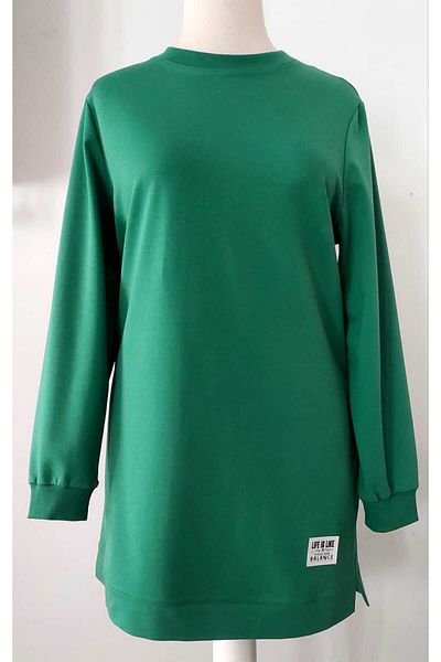 Linvey Daily Crew Neck Two Thread Comfortable Fit Plus Size Tunic (K7191)