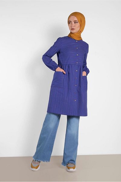 Alvina Striped Tunic with Number 4440