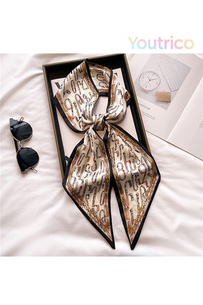 Youtrico Long silk scarves,Headbands,Artistic digital patterns,147cm