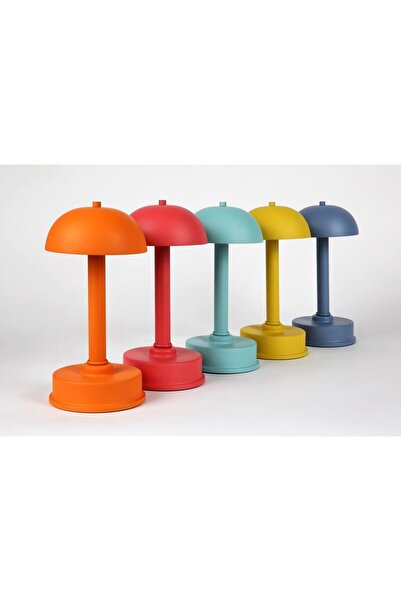 retroline Şarjlı Dekoratif Ambiyans Premium Masa Lambası - Uzay Turuncu