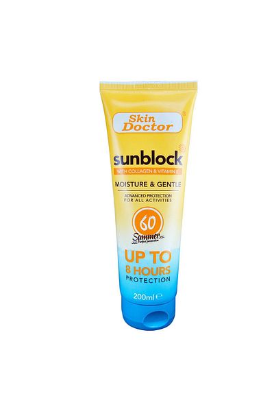 Skin Doctor Sunblock SPF 80 with Collagen & Vitamin E 200ml – Broad Spectrum & Anti-Aging Care