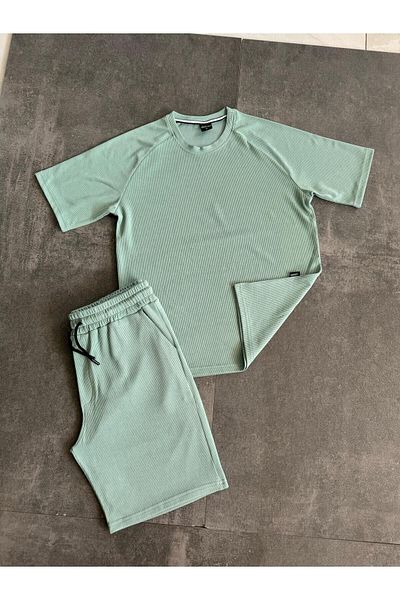atlanticsport Solid Color Tshirt & Shorts Side Pocket Drawcord Adjustable Sweat Wicking Seasonal Suit