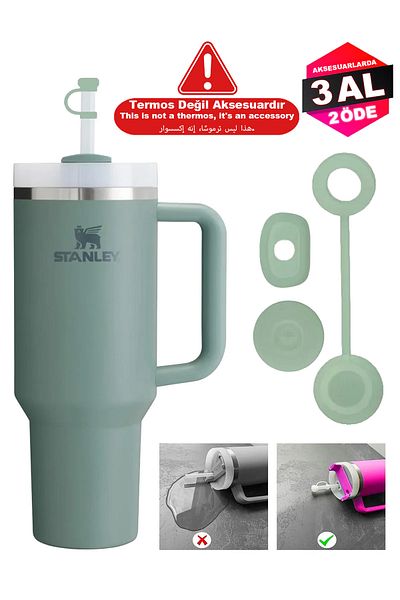 Stanley Quencher 1,18 Straw Thermos Compatible 1 Set 3 Piece Leakproof Set Accessory