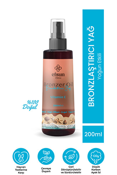 Efsun Natural Yoğun Bronzlaştırıcı Yağ Hızlı Emilim Nemlendirici UV Koruma Et...