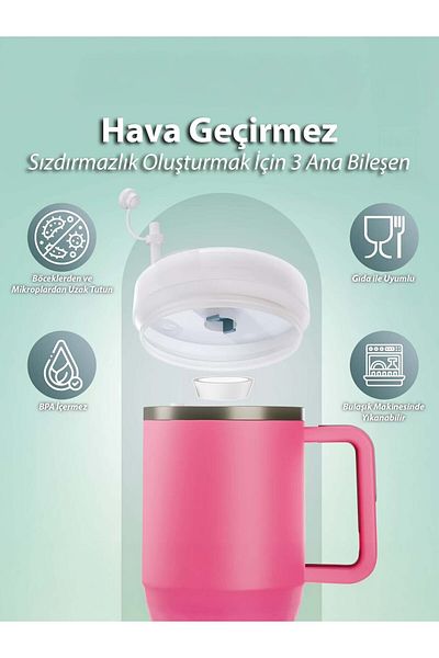Kelira Quencher and New Generation Straw Thermos Compatible 3 Piece Leak Proof Protective Accessory Silicone Set