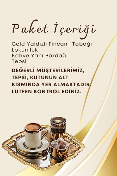 GRİMOR Life Gold Porcelain Cup Set with Tray Groom Coffee-Word Engagement Turkish Coffee Coffee Cup