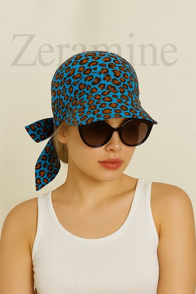 ZERAMİNE Tie-Up Visor Bandana Visor Hat with Uv Protector