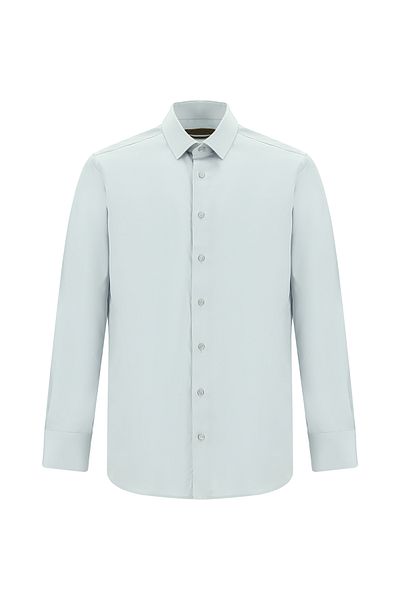 Abdullah Kiğılı Long Sleeve Slim Fit Slim Fit Classic Non Iron Satin Cotton Shirt