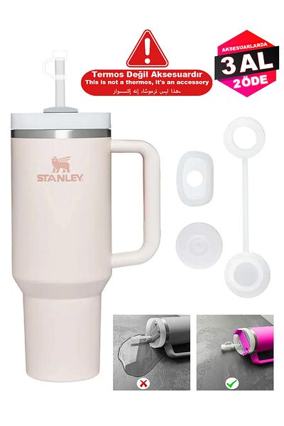 Kelira Quencher and New Generation Straw Thermos Compatible 3 Piece Leak Proof Protective Accessory Silicone Set