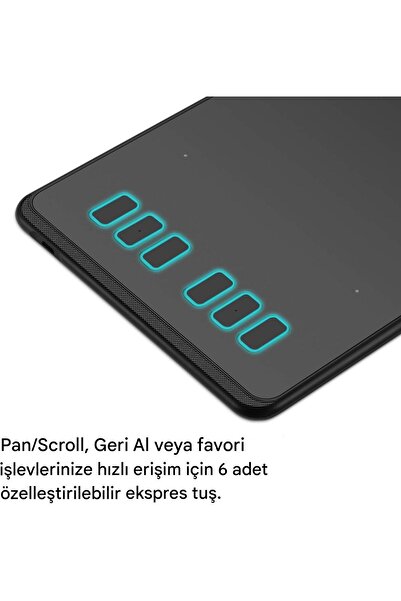 Huion Inspiroy H640p 6.3" X 3.9" 6 Tuş Grafik Tablet Kalem