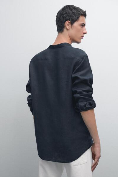 Massimo Dutti %100 keten hakim yaka gömlek