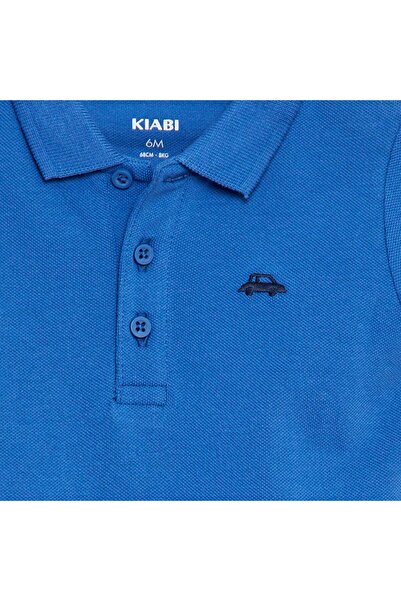 KIABI Cotton piqué polo shirt BLUE