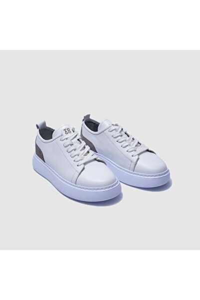 TOGO Beyaz Hakiki Deri Erkek Sneaker Ayakkabı [052167]
