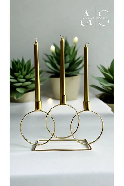 Ahlat Store Tableware Kitchen Presentation Plate Napkin Holder Towel Holder Trivet Candlestick 4-Piece Tableware Set Kitchen Organizer
