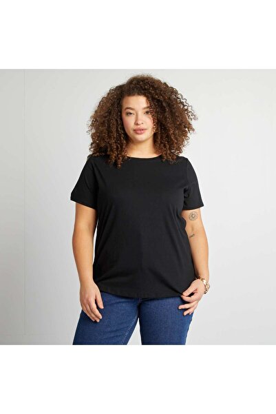 KIABI Short-sleeved jersey knit T-shirt BLACK