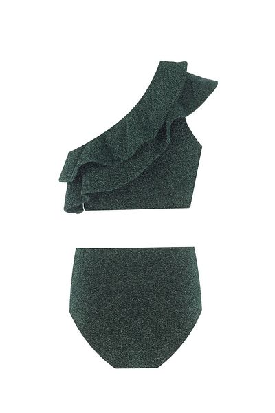 Nur Karaata Cliantha Sparkle Green Bikini Set