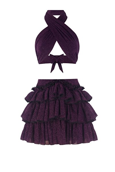 Nur Karaata Bellano 3 In 1 Sparkle Purple Set