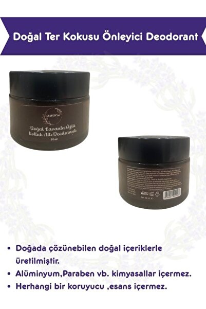 SAVON'ist Doğal Lavanta Özlü Koltuk Altı Deodorant Ter Kokusuna Katkısız Doğal İçeriklerle Çözüm