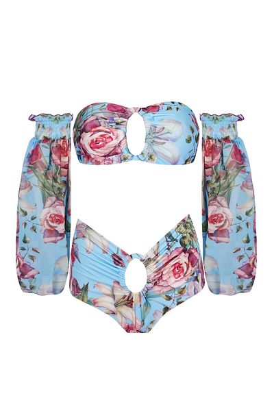 Nur Karaata Marigold Blu Bikini Set