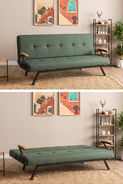 Pafu Zven Üçlü Yataklı Koltuk - Keten Haki