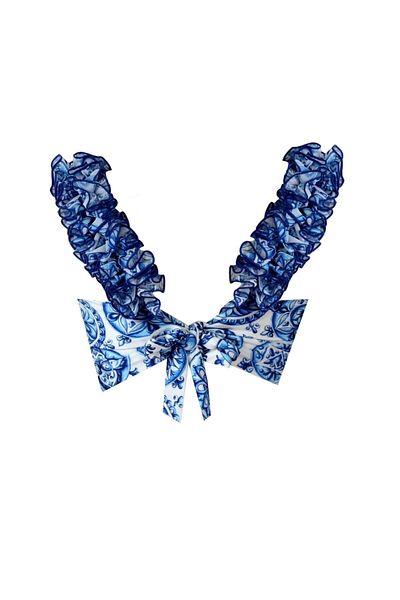 Nur Karaata Lily Bleu Blanc Top