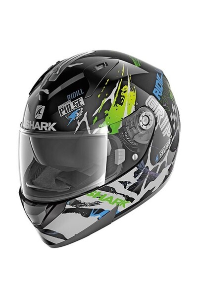 Shark RIDILL 1.2 DRIFT-R MAVİ-YEŞİL KAPALI KASK L