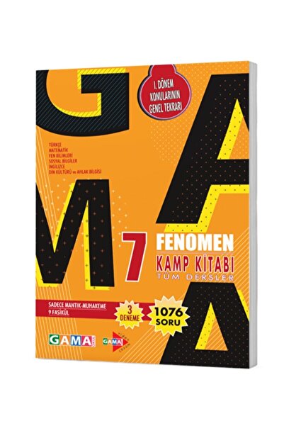 Fenomen Yayıncılık Fenomen 7.sınıf Kamp Kitabı Tüm Dersler Soru Bankası 1.dönem